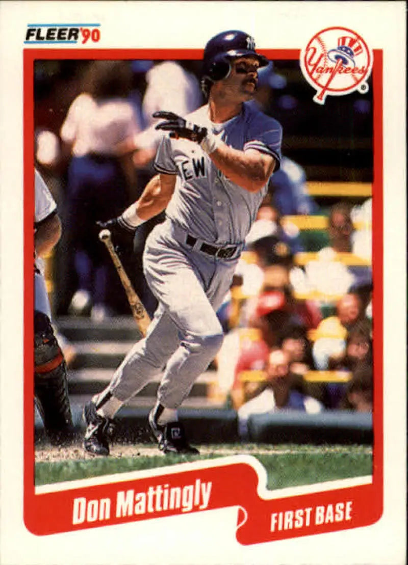 1990 Fleer #447 Don Mattingly NM-MT New York Yankees Baseball Card - Baseball Card Single