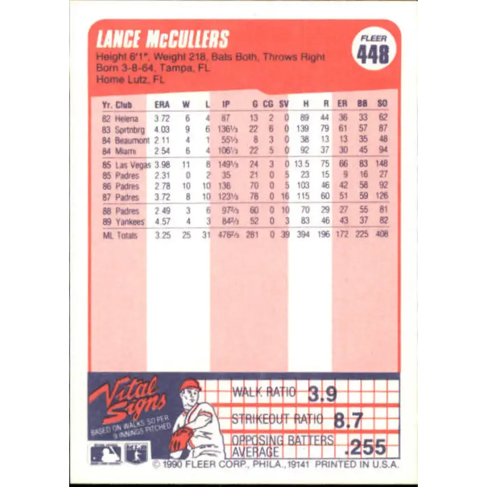 1990 Fleer #447 Don Mattingly NM-MT New York Yankees Baseball Card - Baseball Card Single