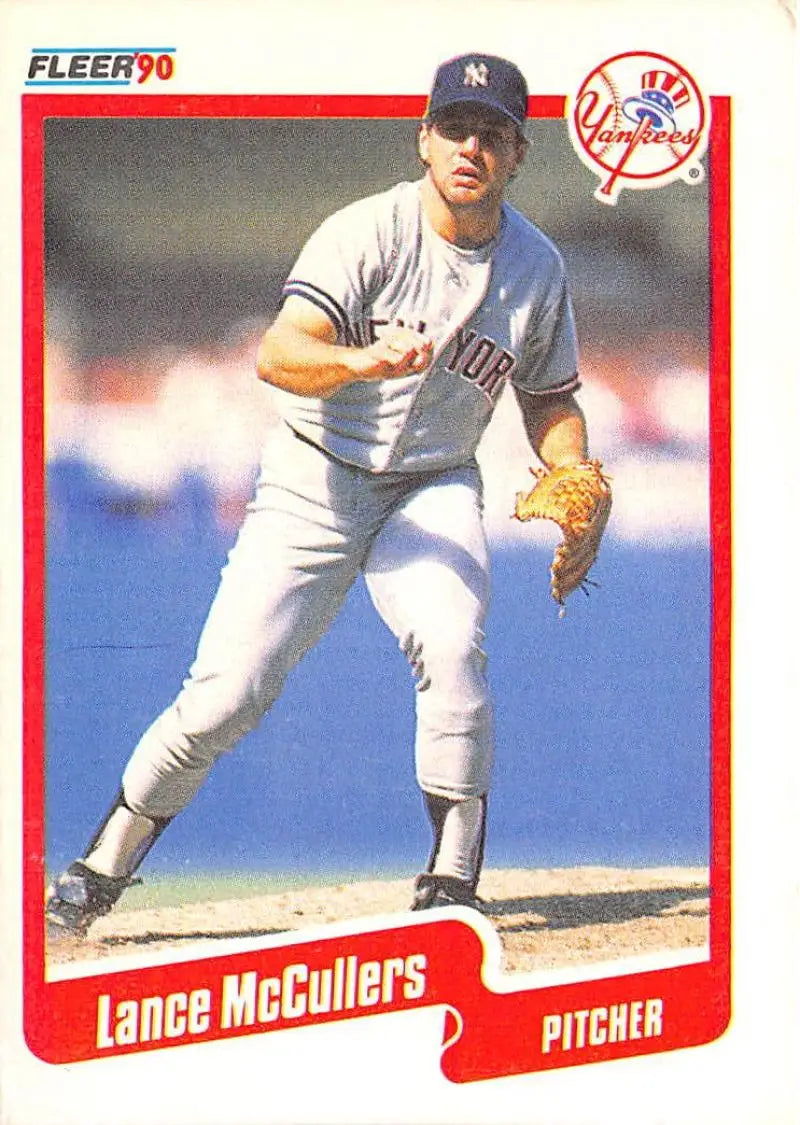 1990 Fleer #448 Lance McCullers NM-MT New York Yankees Baseball Card - Baseball Card Single