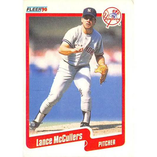 1990 Fleer #448 Lance McCullers NM-MT New York Yankees Baseball Card - Baseball Card Single
