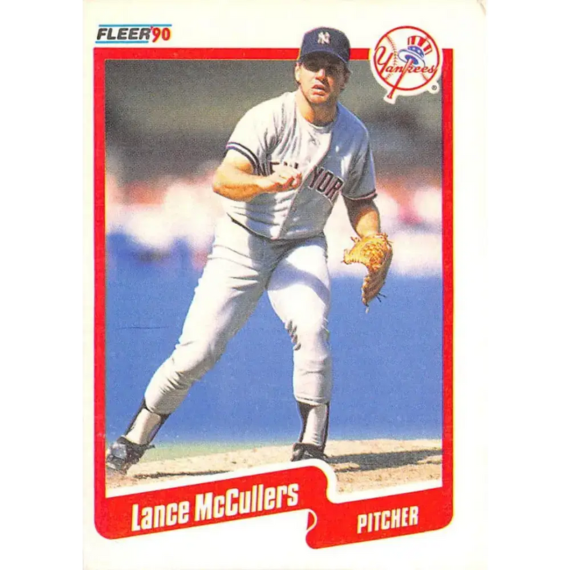 1990 Fleer #448 Lance McCullers NM-MT New York Yankees Baseball Card - Baseball Card Single