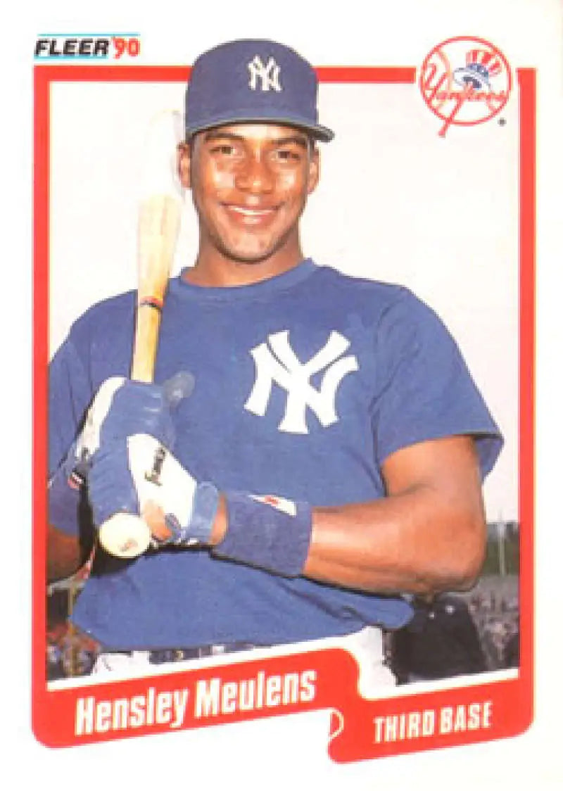 1990 Fleer #449 Hensley Meulens NM-MT New York Yankees Baseball Card - Baseball Card Single