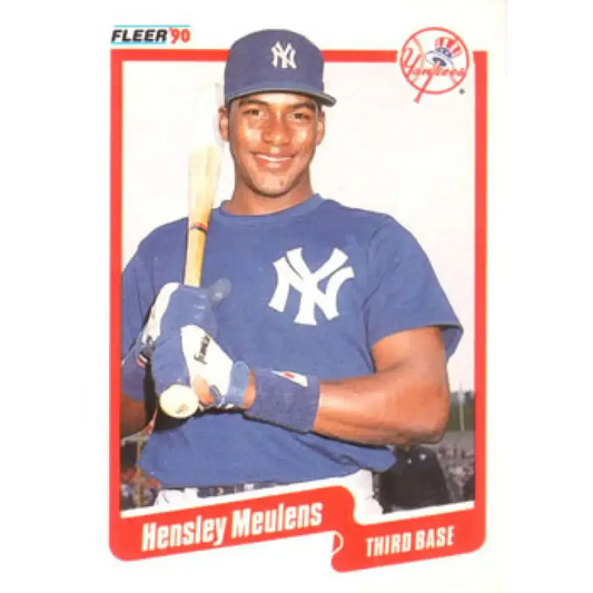 1990 Fleer #449 Hensley Meulens NM-MT New York Yankees Baseball Card - Baseball Card Single