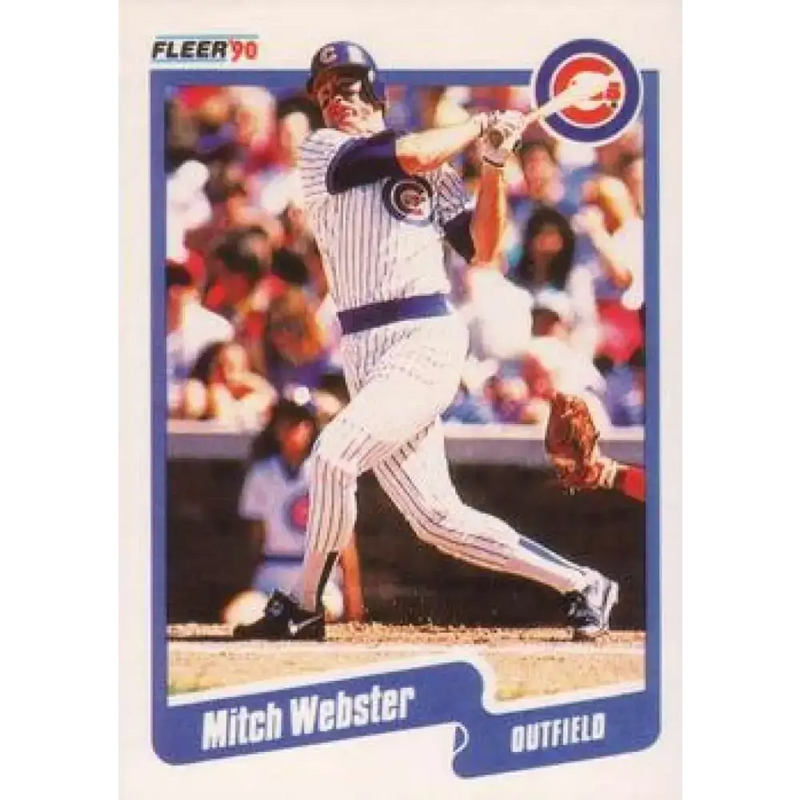 1990 Fleer #45 Mitch Webster NM-MT Chicago Cubs Baseball Card - Baseball Card Single
