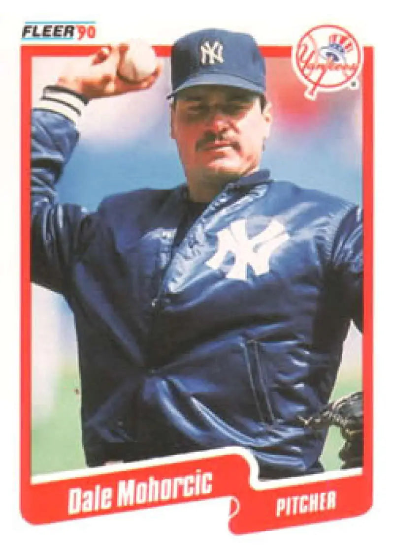 1990 Fleer #450 Dale Mohorcic NM-MT New York Yankees Baseball Card - Baseball Card Single