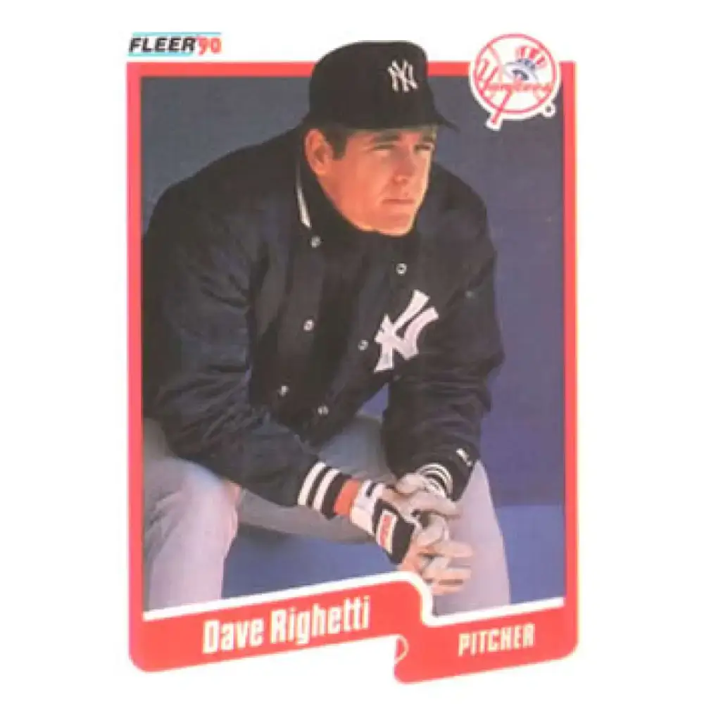 1990 Fleer #453 Dave Righetti NM-MT New York Yankees Baseball Card - Baseball Card Single