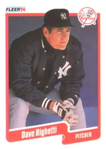 1990 Fleer #453 Dave Righetti NM Near Mint Yankees ID:82566 - Baseball Card Single