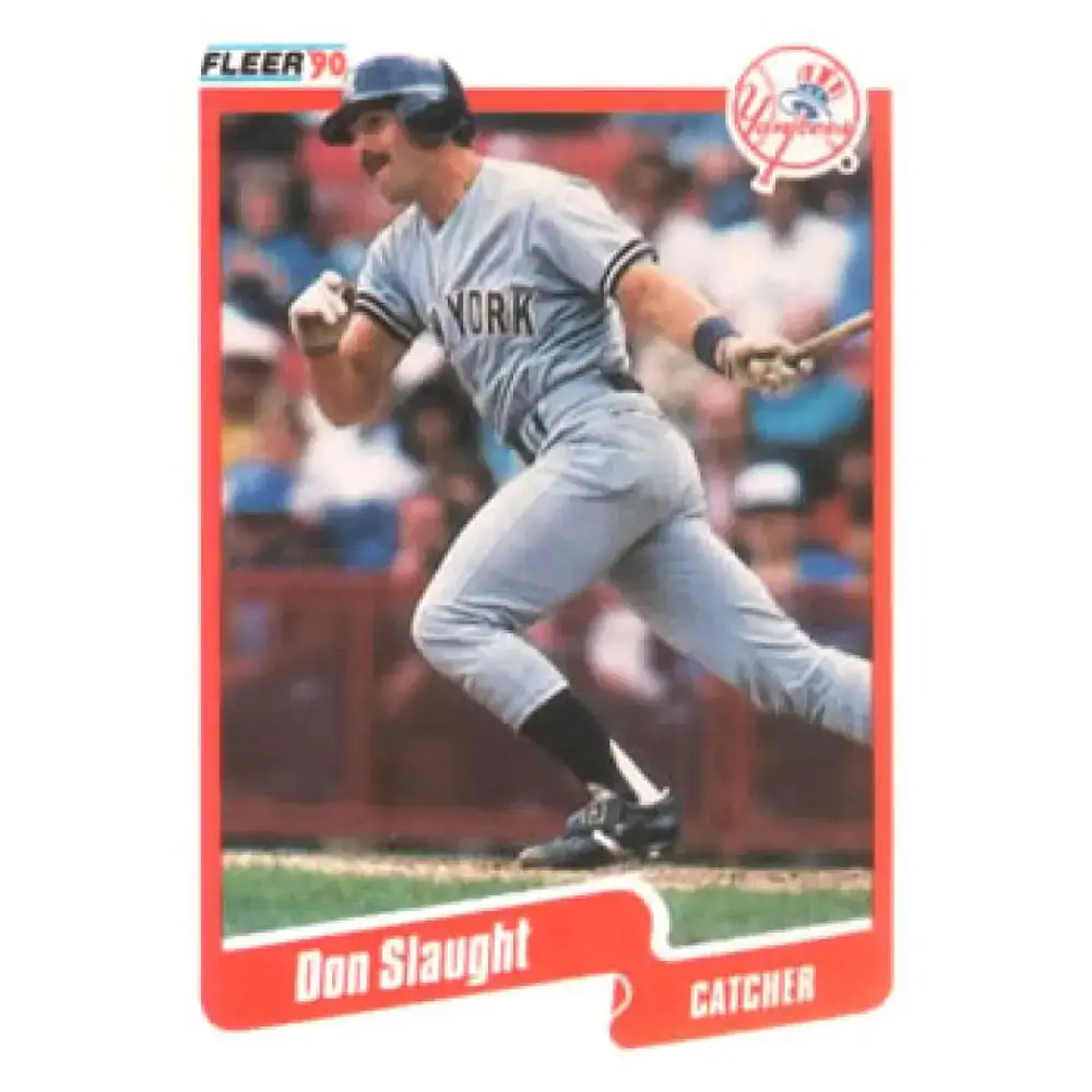 1990 Fleer #456 Don Slaught NM-MT New York Yankees Baseball Card - Baseball Card Single