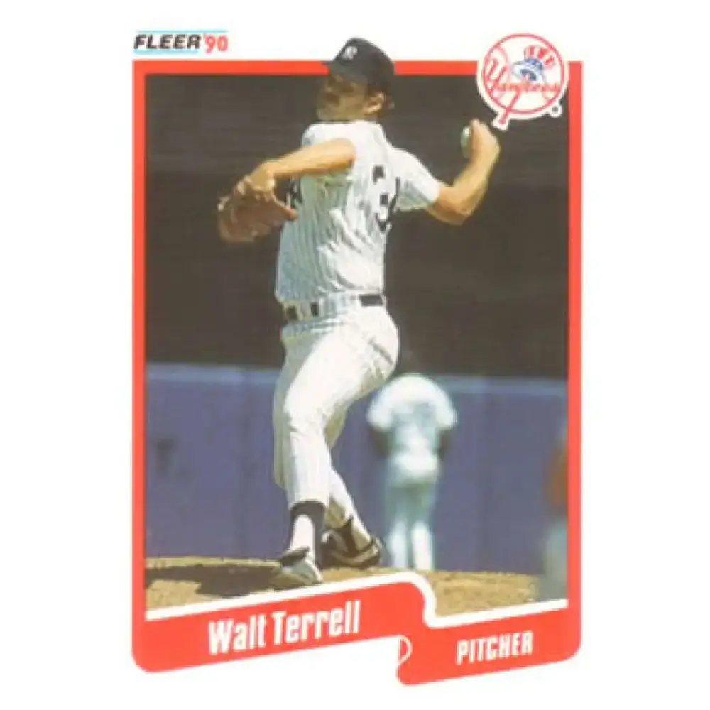 1990 Fleer #457 Walt Terrell NM-MT New York Yankees Baseball Card - Baseball Card Single