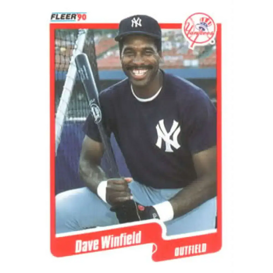 1990 Fleer #458 Dave Winfield NM-MT New York Yankees Baseball Card - Baseball Card Single