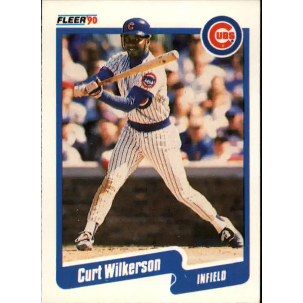 1990 Fleer #46 Curtis Wilkerson NM-MT Chicago Cubs Baseball Card - Baseball Card Single