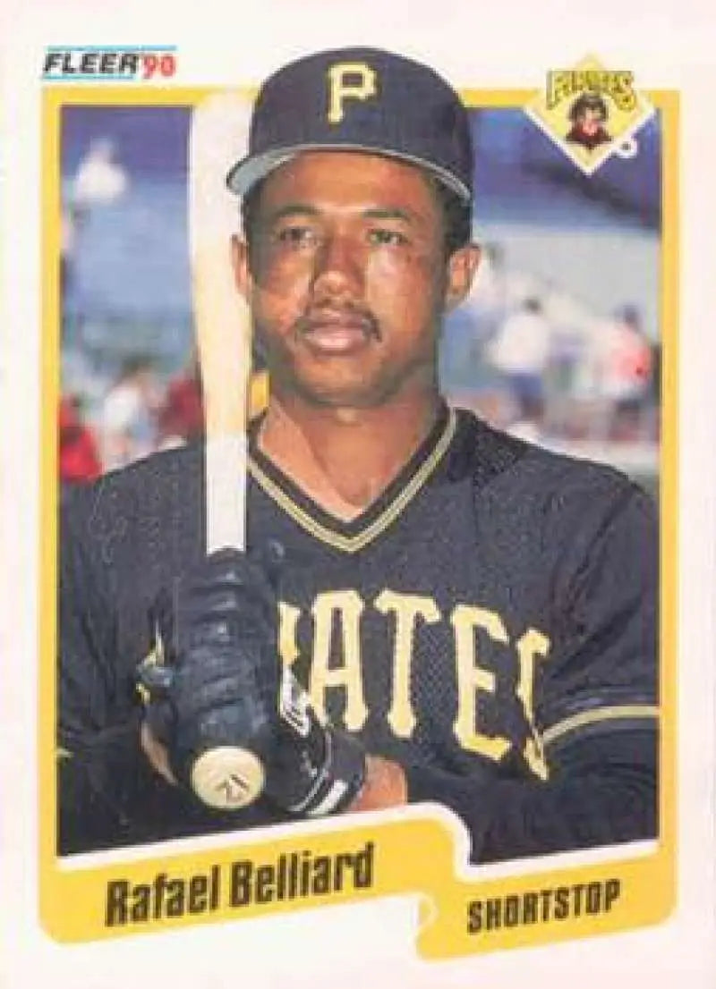 1990 Fleer #460 Rafael Belliard NM-MT Pittsburgh Pirates Baseball Card - Baseball Card Single