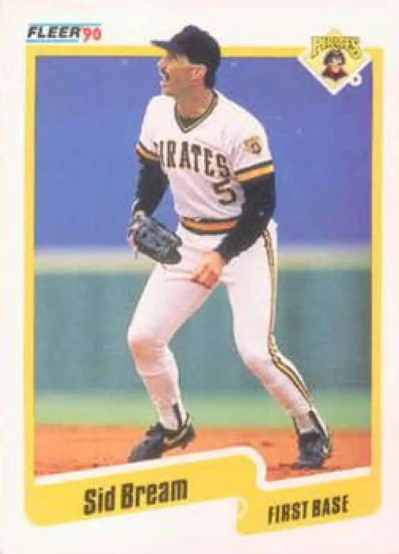 1990 Fleer #463 Sid Bream NM-MT Pittsburgh Pirates Baseball Card - Baseball Card Single