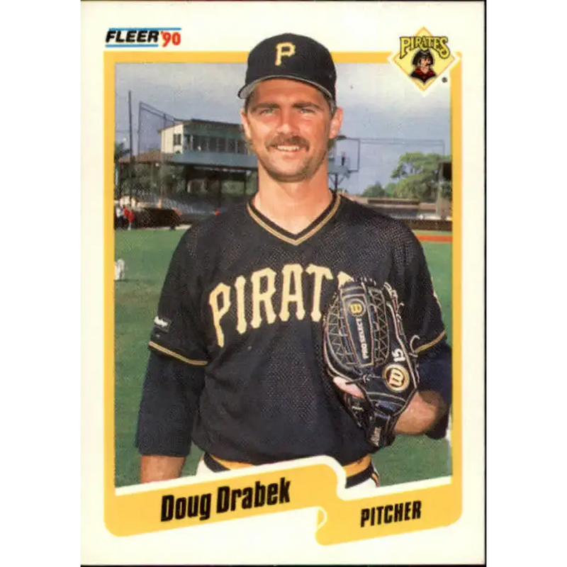 1990 Fleer #465 Doug Drabek NM-MT Pittsburgh Pirates Baseball Card - Baseball Card Single
