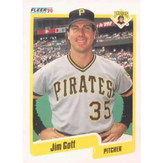 1990 Fleer #466 Jim Gott NM-MT Pittsburgh Pirates Baseball Card - Baseball Card Single