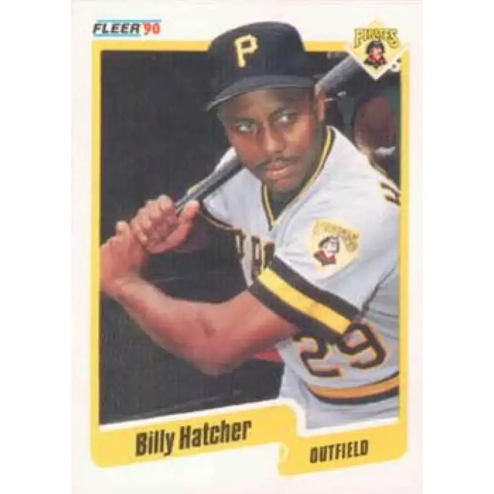 1990 Fleer #467 Billy Hatcher UER NM-MT Pittsburgh Pirates Baseball Card - Baseball Card Single