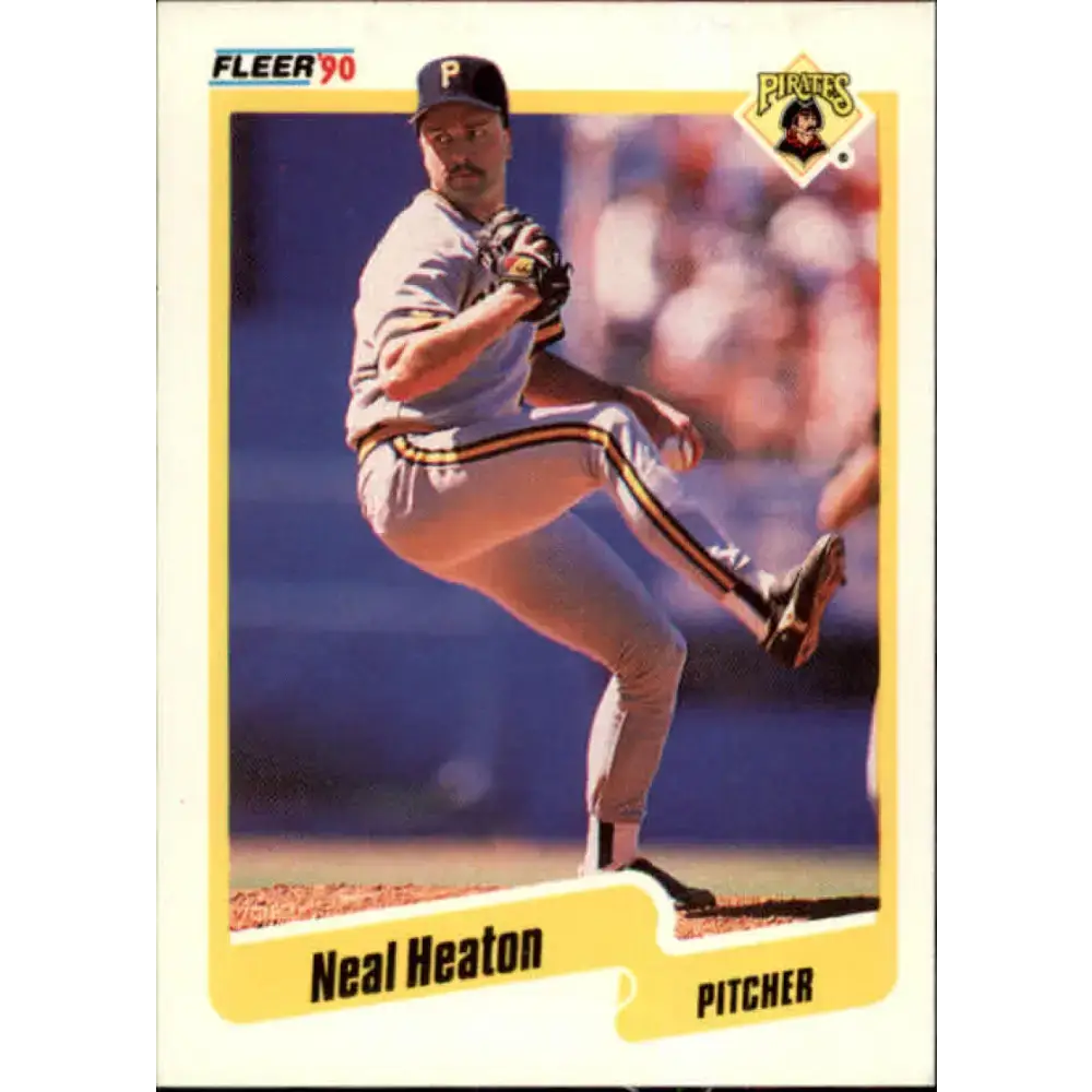 1990 Fleer #468 Neal Heaton NM-MT Pittsburgh Pirates Baseball Card - Baseball Card Single