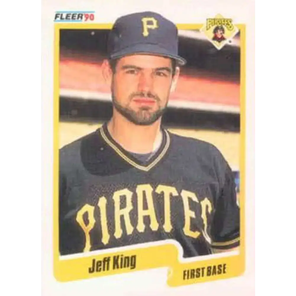 1990 Fleer #469 Jeff King NM-MT Pittsburgh Pirates Baseball Card - Baseball Card Single