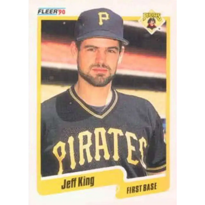 1990 Fleer #469 Jeff King NM-MT Pittsburgh Pirates Baseball Card - Baseball Card Single