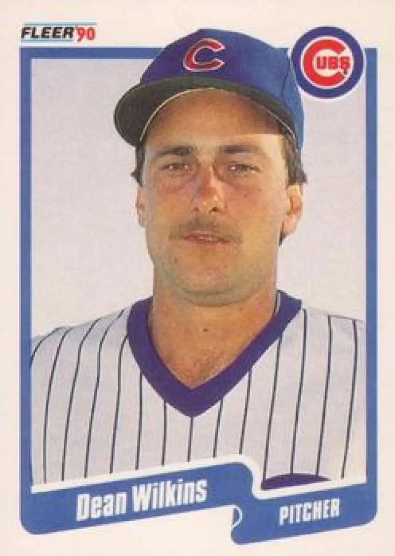 1990 Fleer #47 Dean Wilkins NM-MT RC Rookie Chicago Cubs Baseball Card - Baseball Card Single