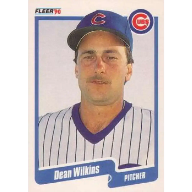 1990 Fleer #47 Dean Wilkins NM-MT RC Rookie Chicago Cubs Baseball Card - Baseball Card Single