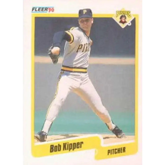 1990 Fleer #470 Bob Kipper NM-MT Pittsburgh Pirates Baseball Card - Baseball Card Single