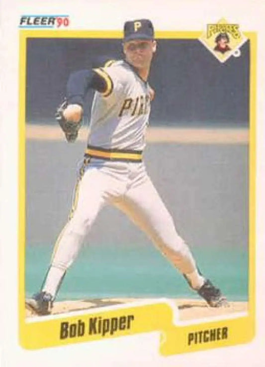 1990 Fleer #470 Bob Kipper NM-MT Pittsburgh Pirates Baseball Card - Baseball Card Single