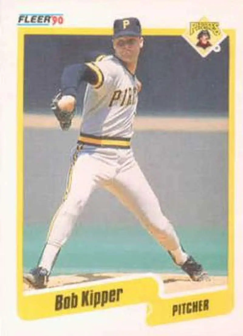 1990 Fleer #470 Bob Kipper NM-MT Pittsburgh Pirates Baseball Card - Baseball Card Single