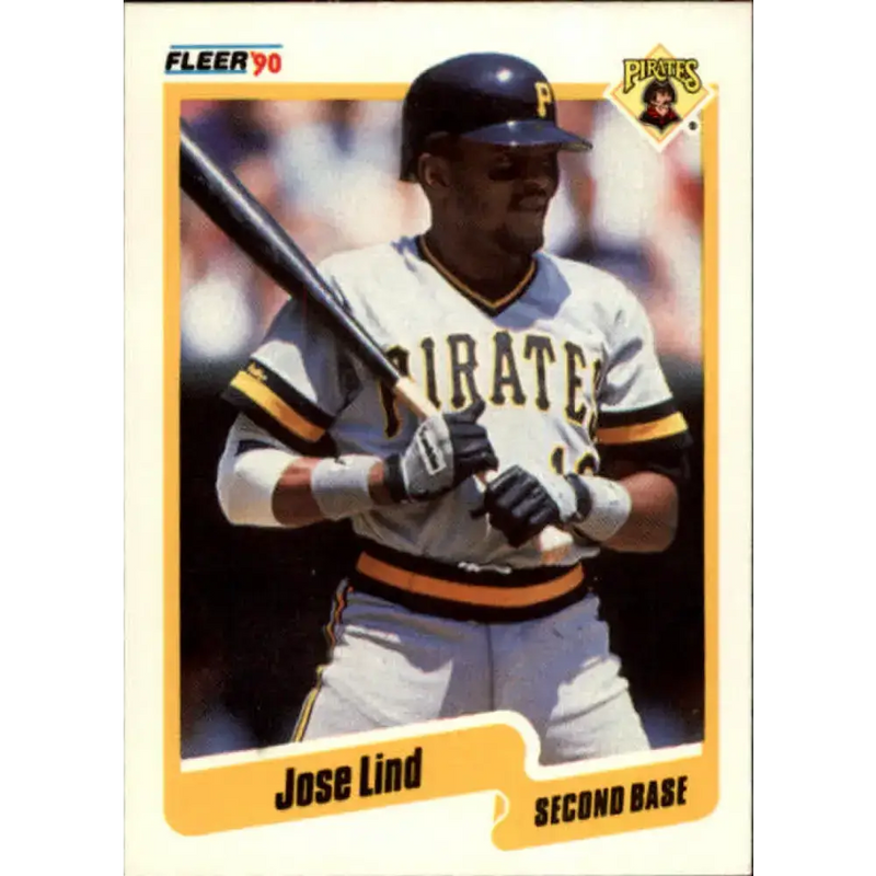 1990 Fleer #474 Jose Lind NM-MT Pittsburgh Pirates Baseball Card - Baseball Card Single