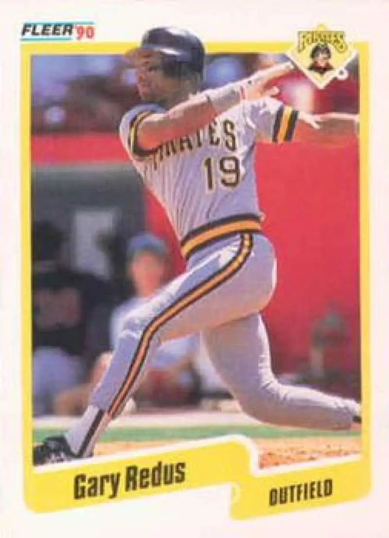 1990 Fleer #476 Gary Redus NM-MT Pittsburgh Pirates Baseball Card - Baseball Card Single