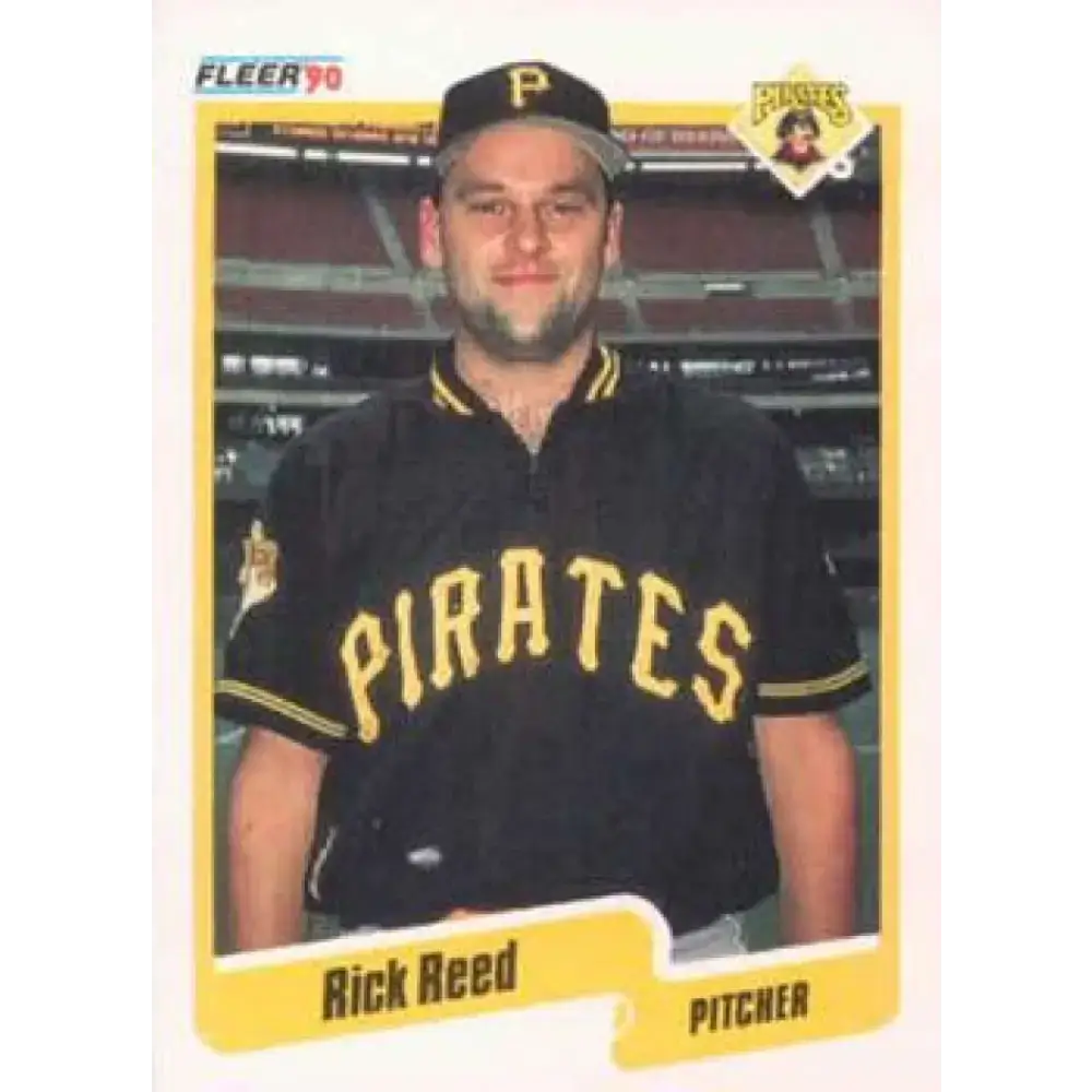 1990 Fleer #477 Rick Reed NM-MT RC Rookie Pittsburgh Pirates Baseball Card - Baseball Card Single