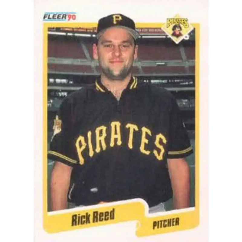 1990 Fleer #477 Rick Reed NM-MT RC Rookie Pittsburgh Pirates Baseball Card - Baseball Card Single