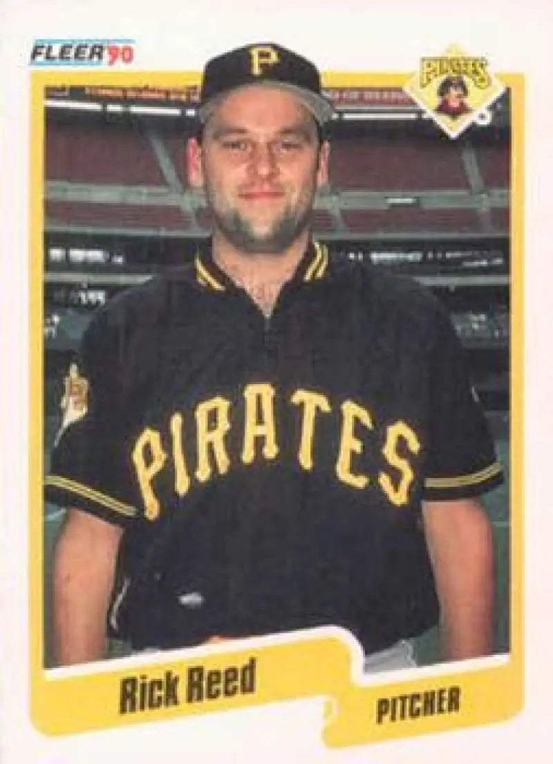 1990 Fleer #477 Rick Reed NM-MT RC Rookie Pittsburgh Pirates Baseball Card - Baseball Card Single