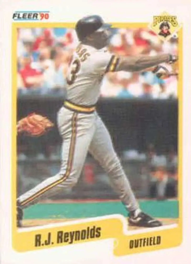 1990 Fleer #478 R.J. Reynolds NM-MT Pittsburgh Pirates Baseball Card - Baseball Card Single