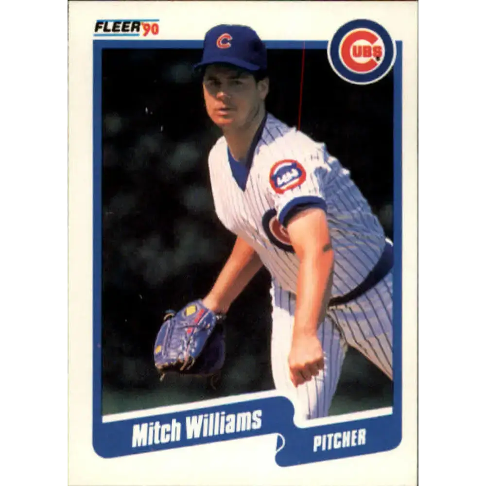 1990 Fleer #48 Mitch Williams NM-MT Chicago Cubs Baseball Card - Baseball Card Single