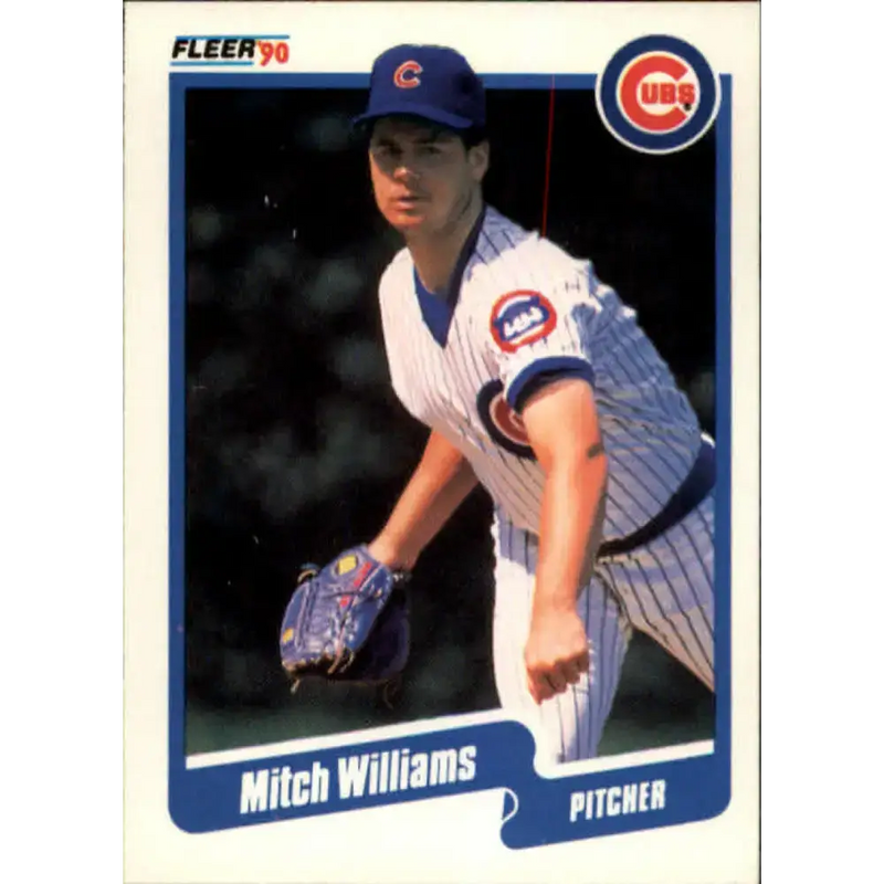 1990 Fleer #48 Mitch Williams NM-MT Chicago Cubs Baseball Card - Baseball Card Single