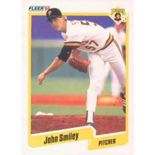 1990 Fleer #480 John Smiley NM-MT Pittsburgh Pirates Baseball Card - Baseball Card Single