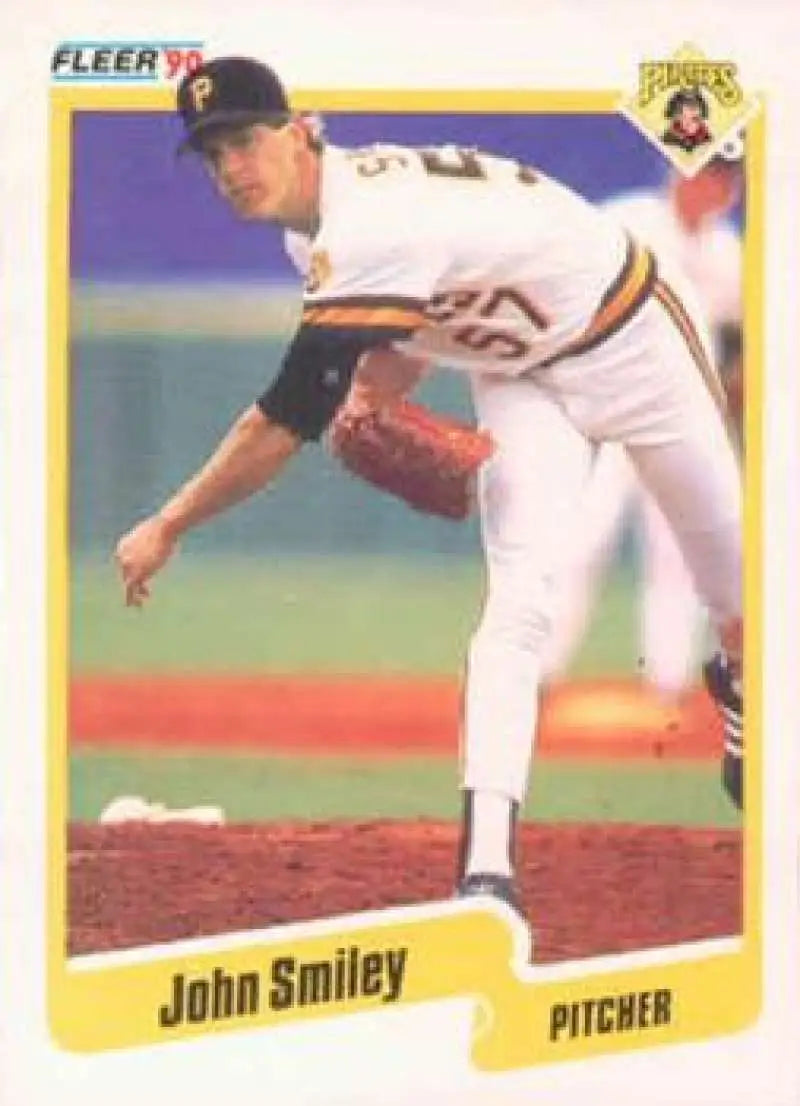 1990 Fleer #480 John Smiley NM-MT Pittsburgh Pirates Baseball Card - Baseball Card Single