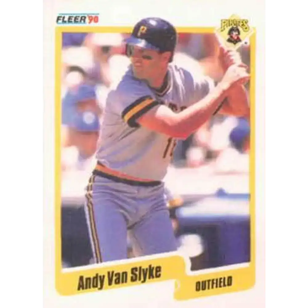 1990 Fleer #481 Andy Van Slyke NM-MT Pittsburgh Pirates Baseball Card - Baseball Card Single