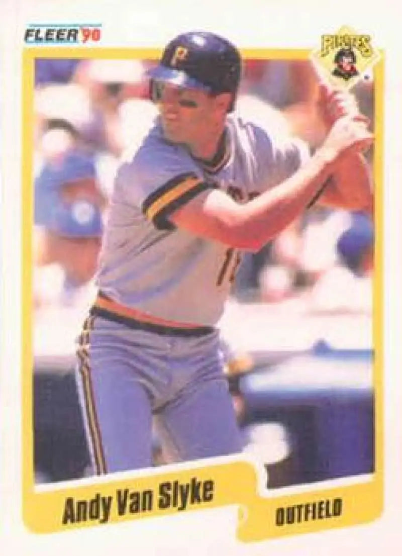 1990 Fleer #481 Andy Van Slyke NM-MT Pittsburgh Pirates Baseball Card - Baseball Card Single