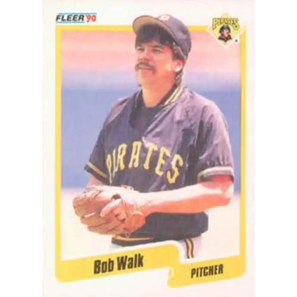 1990 Fleer #482 Bob Walk NM-MT Pittsburgh Pirates Baseball Card - Baseball Card Single