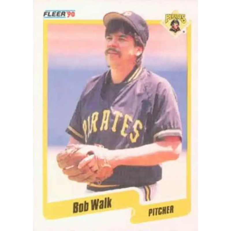 1990 Fleer #482 Bob Walk NM-MT Pittsburgh Pirates Baseball Card - Baseball Card Single