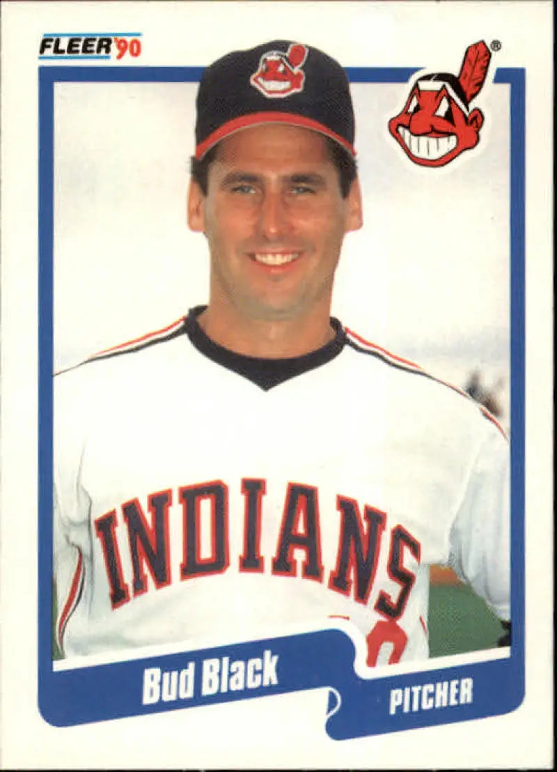 1990 Fleer #486 Bud Black NM-MT Cleveland Indians Baseball Card - Baseball Card Single