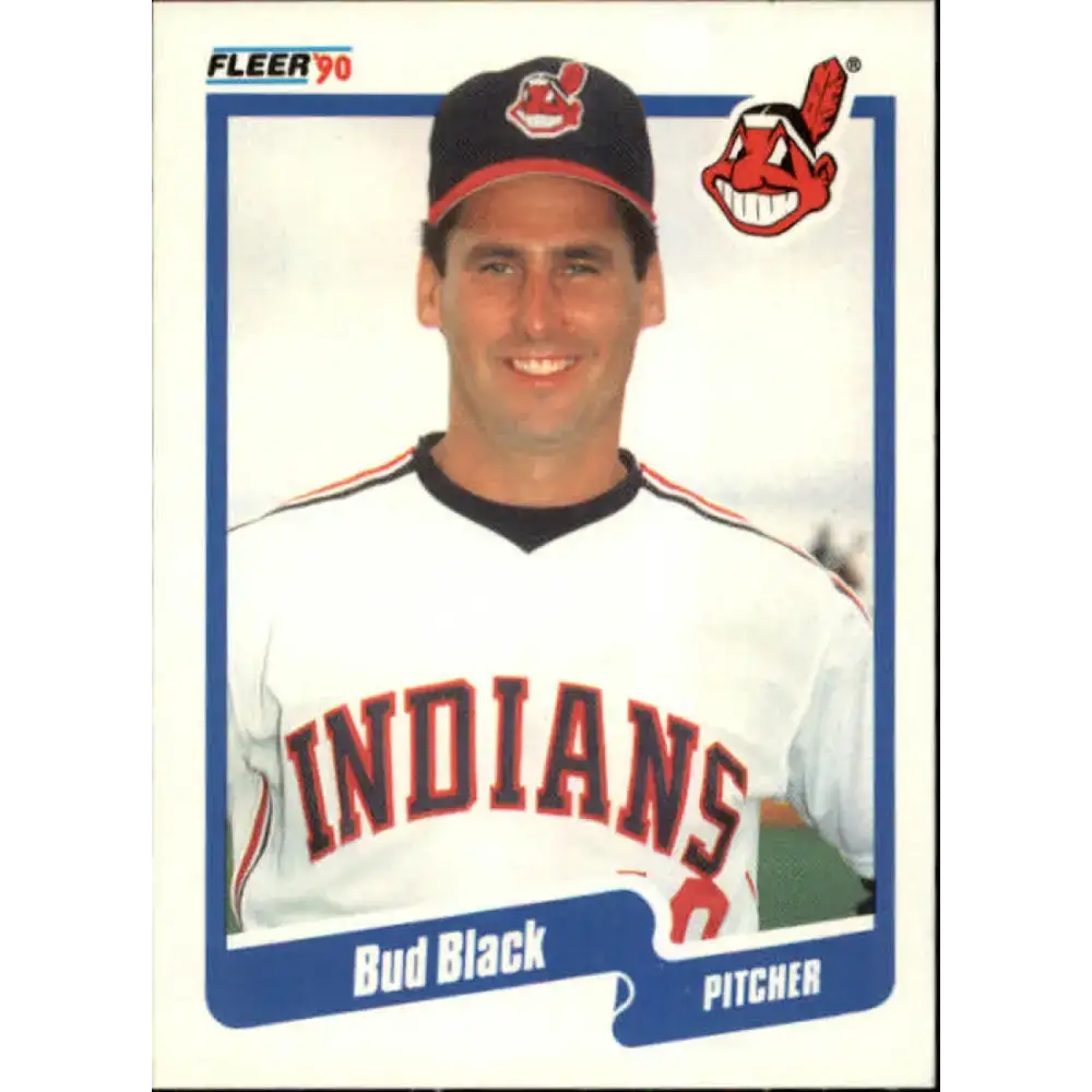 1990 Fleer #486 Bud Black NM-MT Cleveland Indians Baseball Card - Baseball Card Single