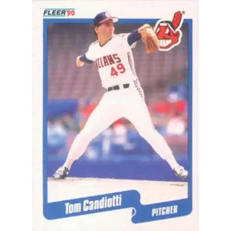 1990 Fleer #488 Tom Candiotti NM-MT Cleveland Indians Baseball Card - Baseball Card Single