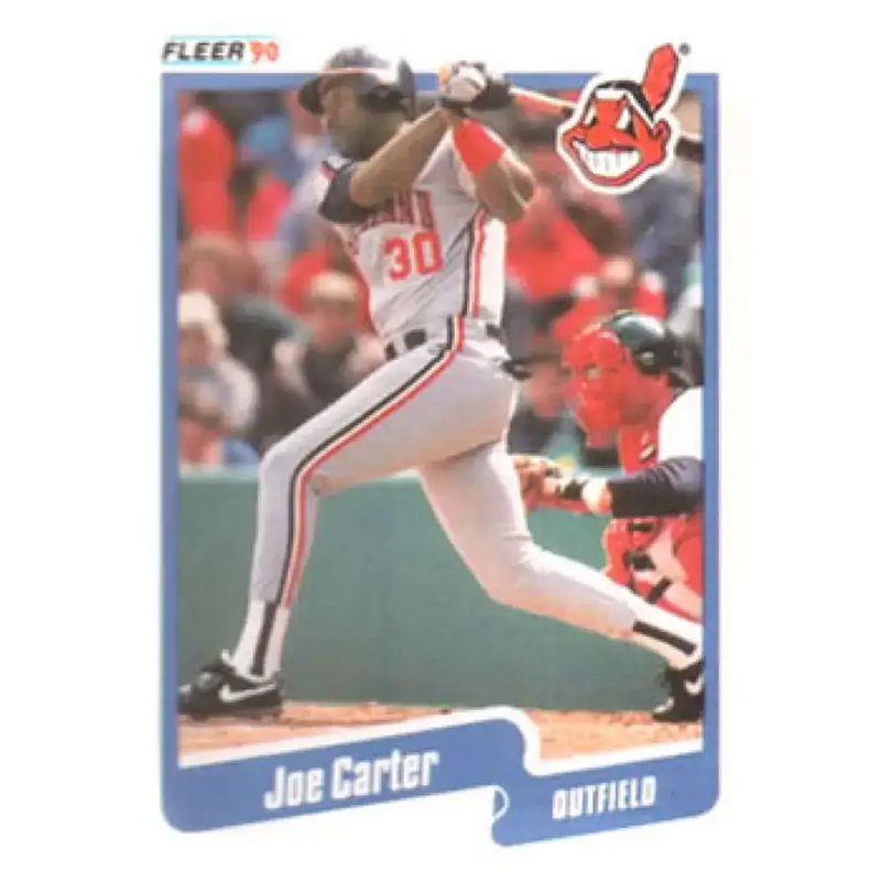 1990 Fleer #489 Joe Carter NM-MT Cleveland Indians Baseball Card - Baseball Card Single