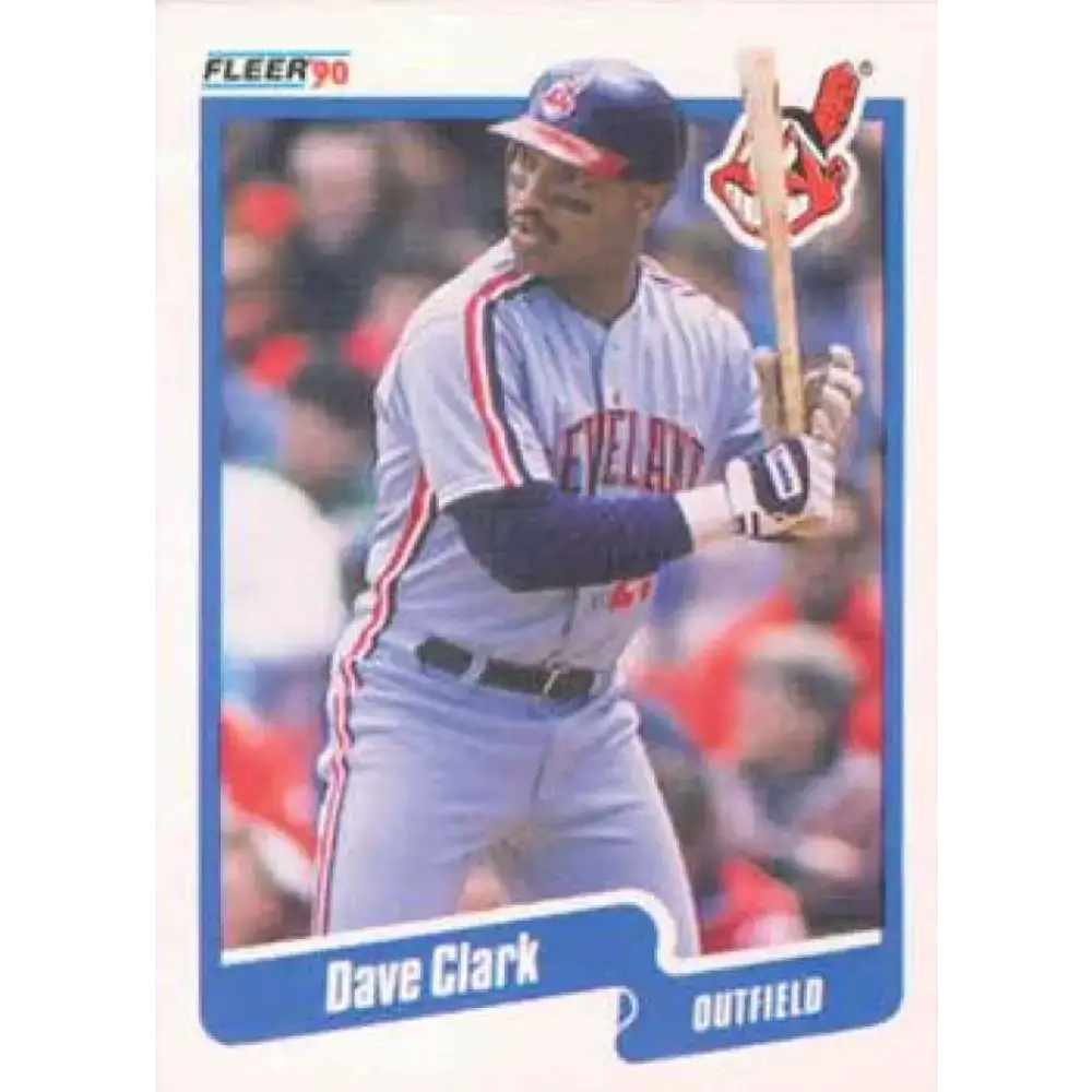 1990 Fleer #490 Dave Clark NM-MT Cleveland Indians Baseball Card - Baseball Card Single