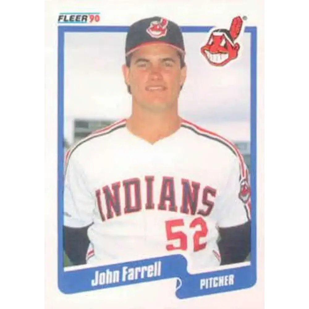 1990 Fleer #491 John Farrell NM-MT Cleveland Indians Baseball Card - Baseball Card Single