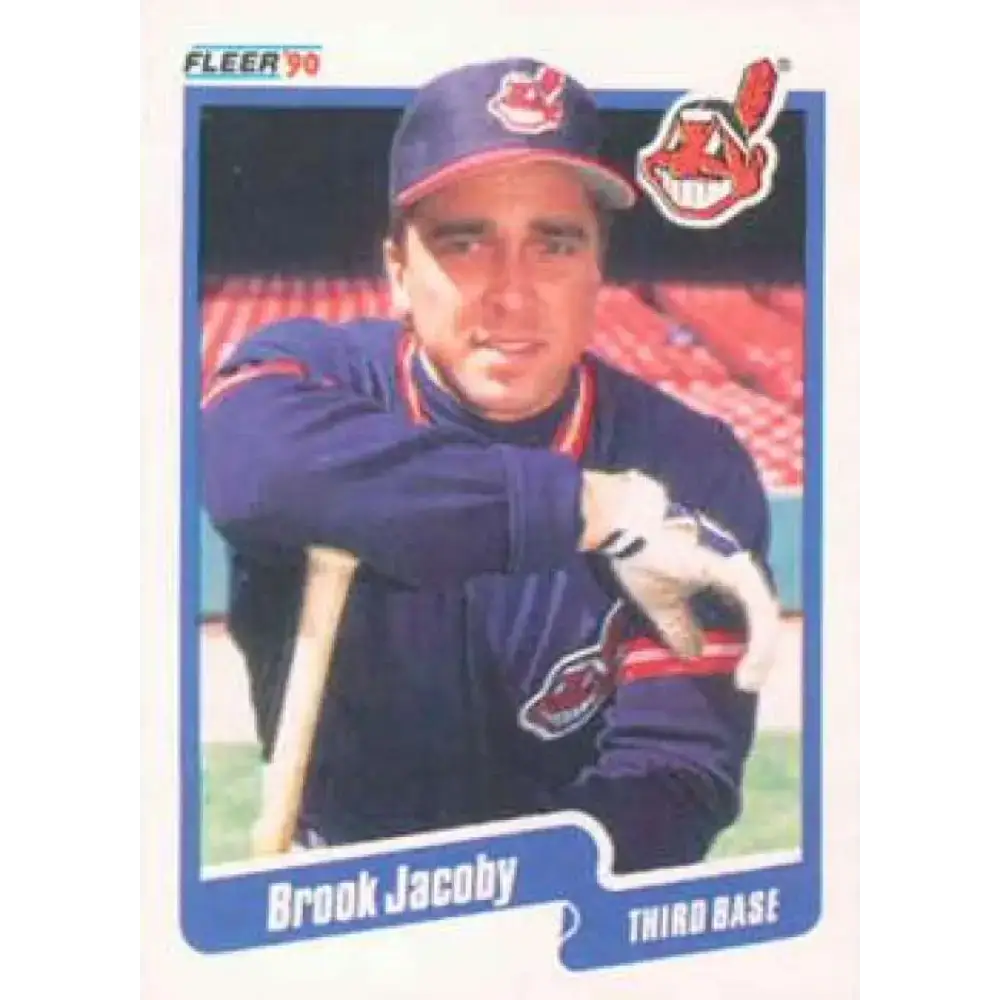 1990 Fleer #493 Brook Jacoby NM-MT Cleveland Indians Baseball Card - Baseball Card Single