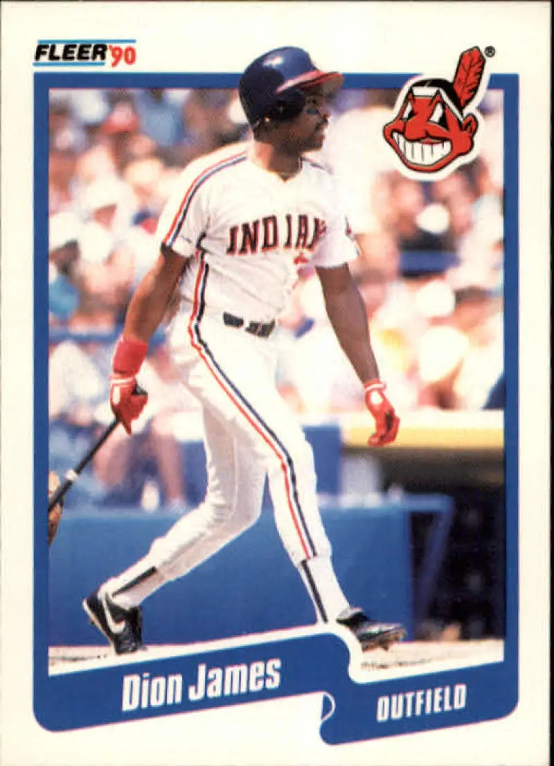 1990 Fleer #494 Dion James NM-MT Cleveland Indians Baseball Card - Baseball Card Single